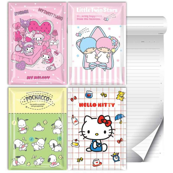 CODE:D สมุดรายงาน A4 Sanrio คละลาย (แพ็ก 4 เล่ม) CODE:D สมุดรายงาน A4 Sanrio คละลาย (แพ็ก 4 เล่ม)