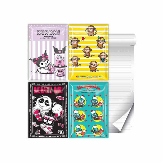 CODE:D สมุดรายงาน A4 Sanrio คละลาย (แพ็ก 4 เล่ม) CODE:D สมุดรายงาน A4 Sanrio คละลาย (แพ็ก 4 เล่ม)