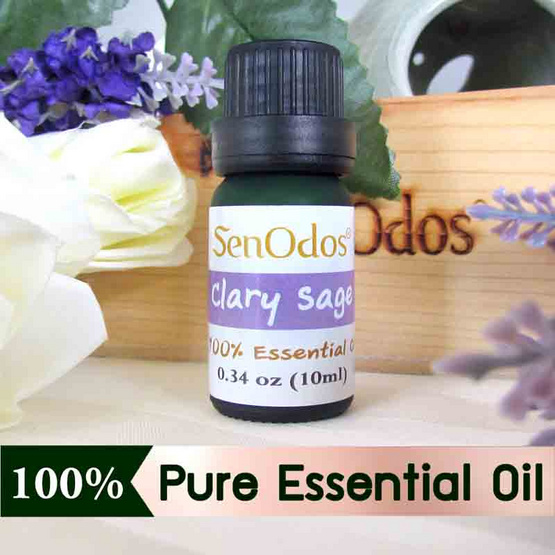 SenOdos น้ำมันหอมระเหยแท้ 100% น้ำมันหอมอโรม่า น้ำหอมปรับอากาศ กลิ่นแครีเซจ 10 ml.