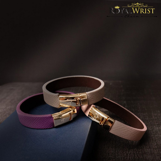 Louis Montini (RoyalWrist Charms) กำไลข้อมือ หนังวัวแท้ Cowhide Bracelets LEABL001