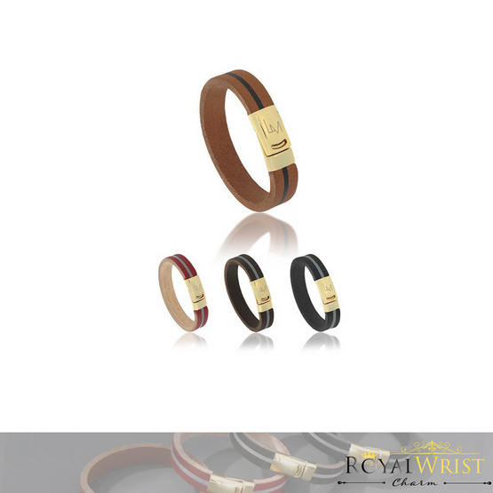 Louis Montini (RoyalWrist Charms) กำไลข้อมือ หนังวัวแท้ Cowhide Bracelets LEABL009 Louis Montini (RoyalWrist Charms) กำไลข้อมือ หนังวัวแท้ Cowhide Bracelets LEABL009