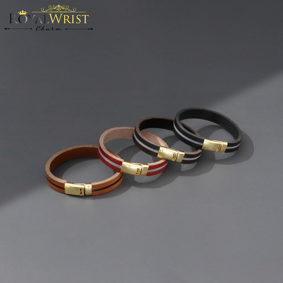 Louis Montini (RoyalWrist Charms) กำไลข้อมือ หนังวัวแท้ Cowhide Bracelets LEABL009 Louis Montini (RoyalWrist Charms) กำไลข้อมือ หนังวัวแท้ Cowhide Bracelets LEABL009