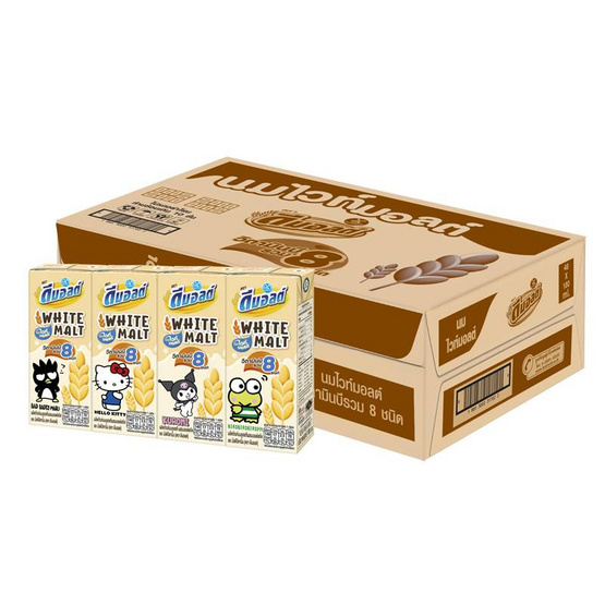 ดีมอลต์ นมUHT รสไวท์มอลต์ 180 มล. (ยกลัง 48 กล่อง)