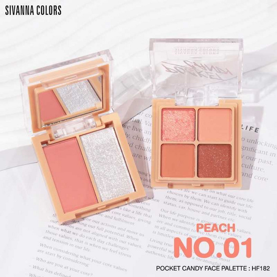 Sivanna พาเลทแต่งหน้า Pocket Candy Face Palette HF182 9.6 กรัม