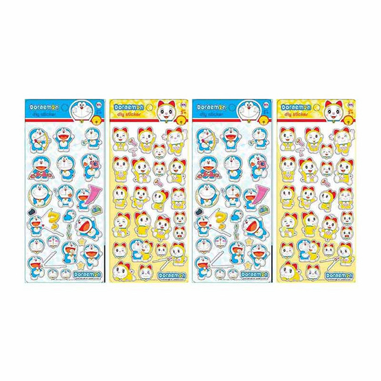 Wanna Doraemon สติ๊กเกอร์ คละลาย (แพ็ก 4 แผ่น)