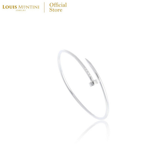 Louis Montini (Jewelry) กำไลข้อมือเงินแท้ 92.5% กำไลข้อมือผู้หญิง รูปตะปู – LJBL14