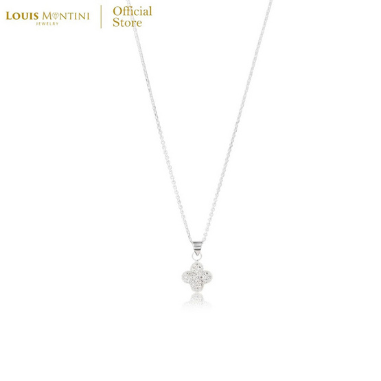 Louis Montini (Jewelry) สร้อยคอเงินแท้ 92.5% รูปดอกไม้ LJNC15