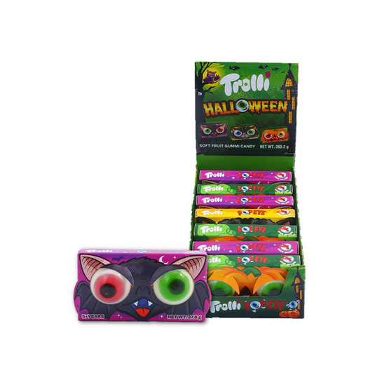ทรอลลี่ เยลลี่ป๊อปอายคู่ กลิ่นผลไม้รวม 37.6 กรัม (กล่อง 7 ชิ้น)
