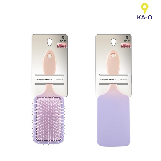 Ka-O หวีแปรงผมทรงเหลี่ยม M3888 Size M - Purple+Pink