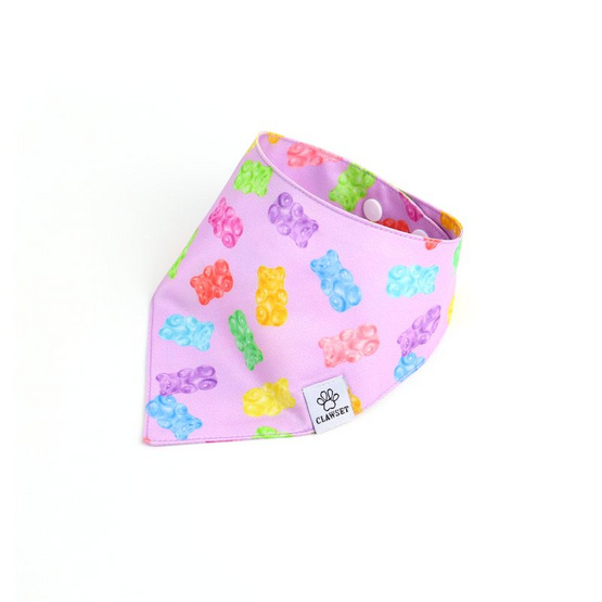 Clawset ผ้าพันคอสัตว์เลี้ยง เจลลี่ สีม่วง Clawset ผ้าพันคอสัตว์เลี้ยง เจลลี่ สีม่วง