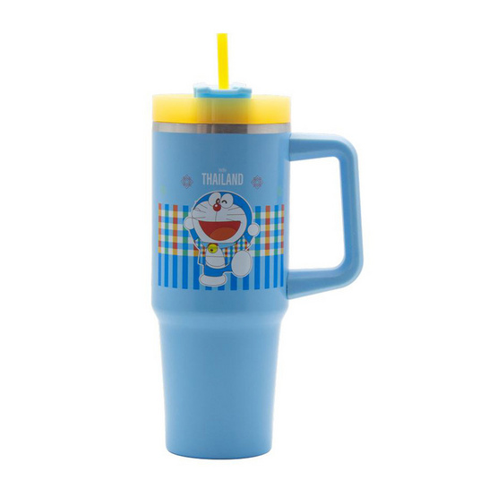 กระบอกน้ำสเตนเลส All Cafe x Doraemon 30oz. สีฟ้า