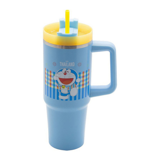 กระบอกน้ำสเตนเลส All Cafe x Doraemon 30oz. สีฟ้า