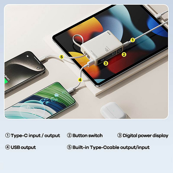 Remax Power Bank 10000 mAh รุ่น RPP-86 Remax Power Bank 10000 mAh รุ่น RPP-86