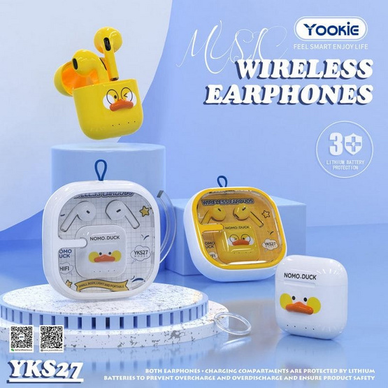 Yookie หูฟังบลูทูธแบบ True Wireless รุ่น YKS27