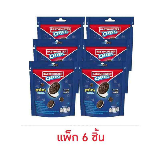 โอรีโอ มินิคุกกี้แซนวิชสอดไส้ครีมวานิลลา 61.3 กรัม (แพ็ก 6 ชิ้น)
