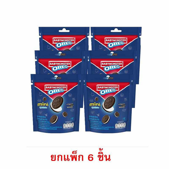 โอรีโอ มินิคุกกี้แซนวิชสอดไส้ครีมวานิลลา 61.3 กรัม (แพ็ก 6 ชิ้น)