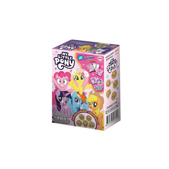 ไอโอร่า บิสกิตกลิ่นนม พร้อมกิ๊บติดผมและสติ๊กเกอร์ MyLittlePony 16 กรัม (แพ็ก 8 ชิ้น)