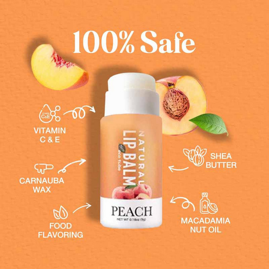 Ira Natural ลิปบาล์ม Lip Balm 7 กรัม Peach