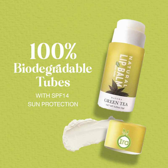 Ira Natural ลิปบาล์ม Eco Tube Lip Balm SPF14 7 กรัม Matcha Green Tea