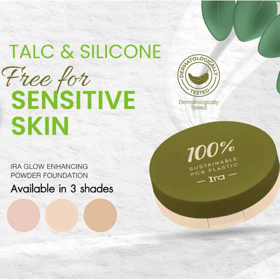 Ira Natural แป้งพัฟ Glow Enhancing Powder Foundation : Oily Acne-Prone Skin 10 กรัม