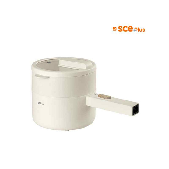 SCE PLUS หม้อไฟฟ้าอเนกประสงค์พร้อมซึ่งนึ่ง 1.6 ลิตร รุ่น EP1