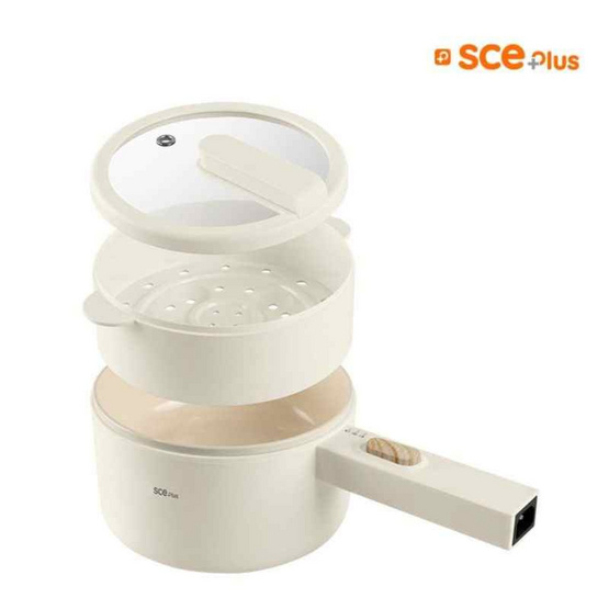 SCE PLUS หม้อไฟฟ้าอเนกประสงค์พร้อมซึ่งนึ่ง 1.6 ลิตร รุ่น EP1