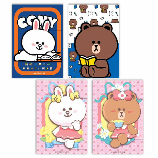 KIAN-DA สมุดปกปีก A5 LINE FRIENDS คละลาย (แพ็ก 4 เล่ม) KIAN-DA สมุดปกปีก A5 LINE FRIENDS คละลาย (แพ็ก 4 เล่ม)