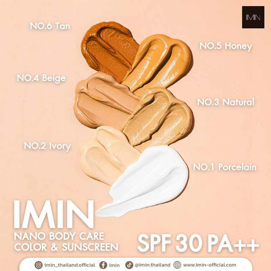 Imin ครีมกันแดดสำหรับผิวกาย Nano Body Care Color & Sunscreen SPF30 PA++ 50 กรัม