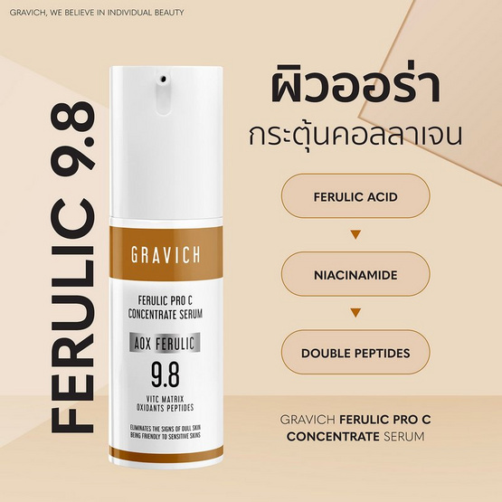 Gravich เซรั่มบำรุงผิวหน้า Ferulic Pro C Concentrate Serum 30มล.