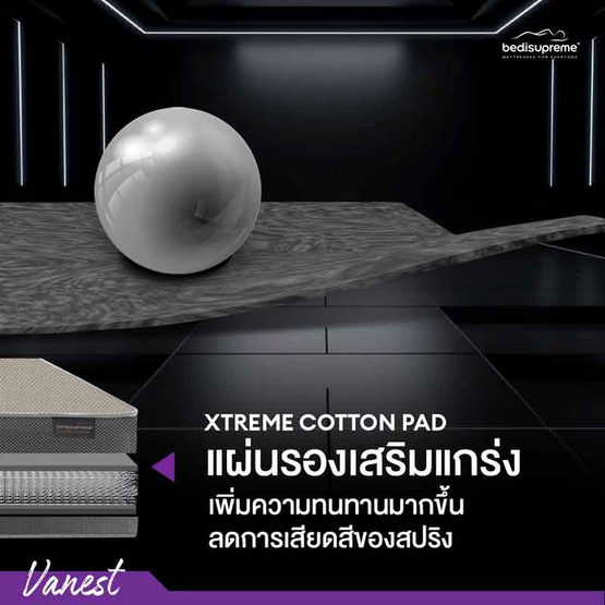 ที่นอนสปริง ระบบ SPRING MOTION FLEX 2.3 รุ่น Vanest+ สีน้ำตาล