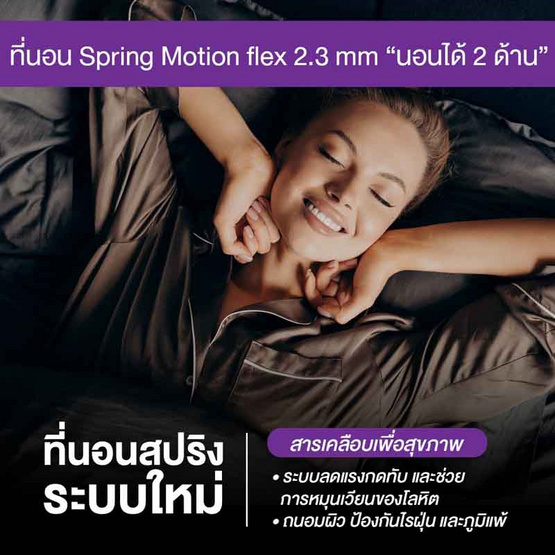 ที่นอนสปริง ระบบ SPRING MOTION FLEX 2.3 รุ่น Vanest+ สีน้ำตาล