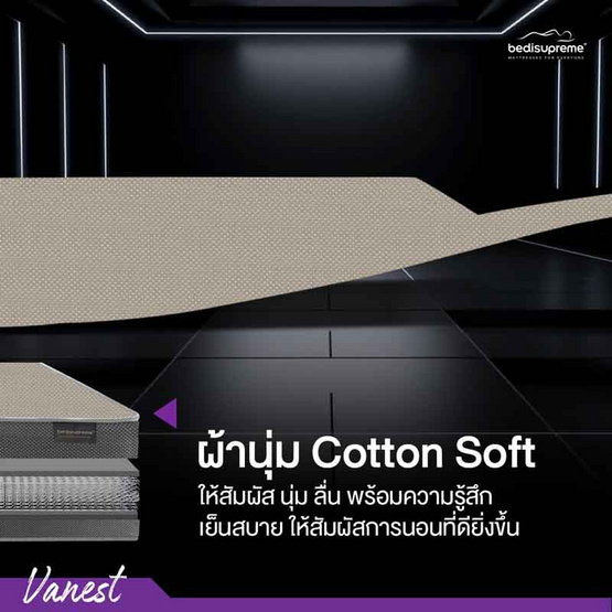 ที่นอนสปริง ระบบ SPRING MOTION FLEX 2.3 รุ่น Vanest+ สีน้ำตาล ที่นอนสปริง ระบบ SPRING MOTION FLEX 2.3 รุ่น Vanest+ สีน้ำตาล