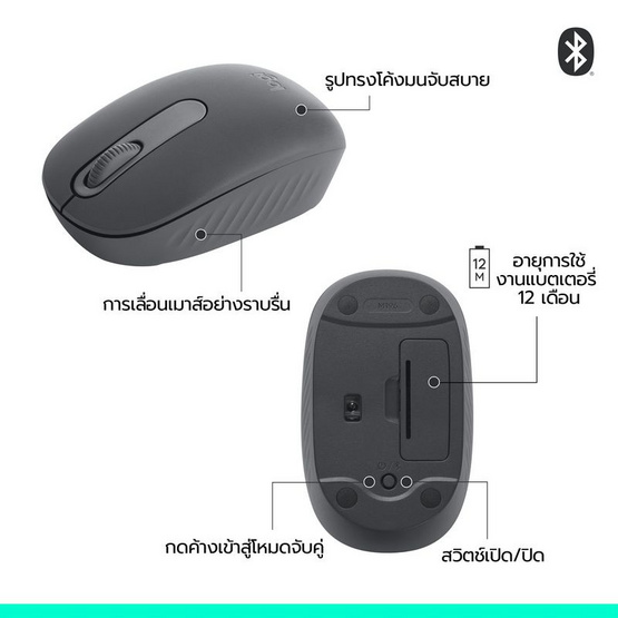 Logitech เมาส์บลูทูธ M196