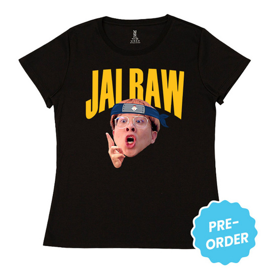 M2S เสื้อยืดคอกลมผู้หญิง ลาย Jai Raw