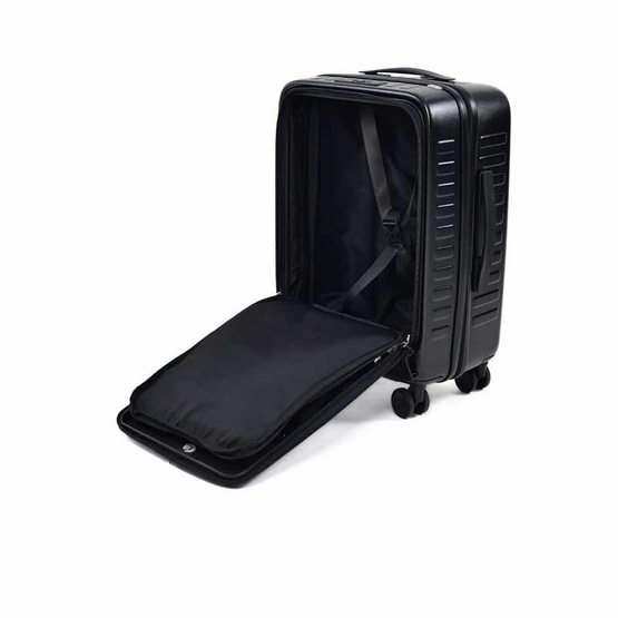 HQ LUGGAGE กระเป๋าเดินทาง วัสดุ Covestro PC 100% รุ่น 5528 Hinomoto Silent Run สีดำ