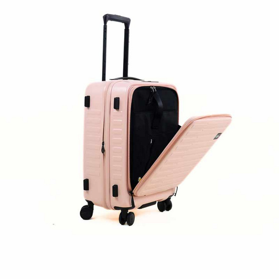 HQ LUGGAGE กระเป๋าเดินทาง วัสดุ Covestro PC 100% รุ่น 5528 Hinomoto Silent Run สีชมพู