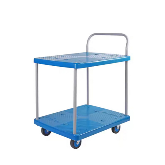 MEDILA รถเข็นของ 2ชั้น 4ล้อ ไฟเบอร์ รับน้ำหนัก 150กก. รุ่น TROLLEY0020-150RPH