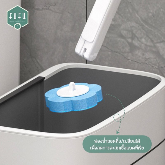 FUDONAR แปรงขัดห้องน้ำอเนกประสงค์ แบบใช้แล้วทิ้ง พร้อมแผ่นน้ำยาในตัว FUDONAR แปรงขัดห้องน้ำอเนกประสงค์ แบบใช้แล้วทิ้ง พร้อมแผ่นน้ำยาในตัว