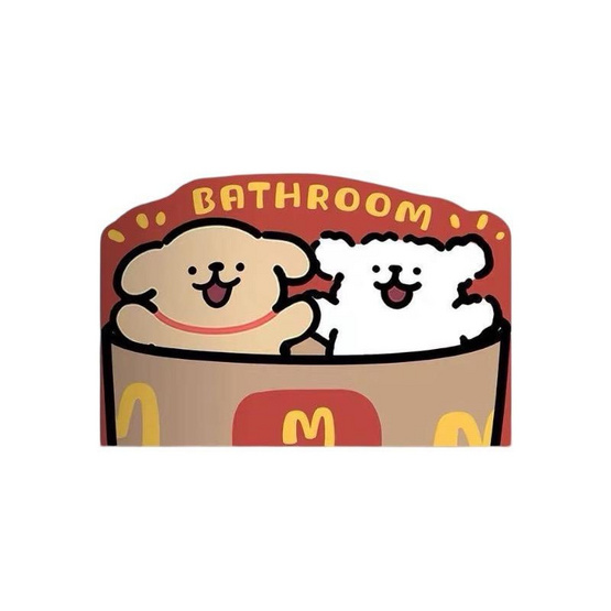 KOREA ME พรมเช็ดเท้านำเข้าลาย 2BATHROOM