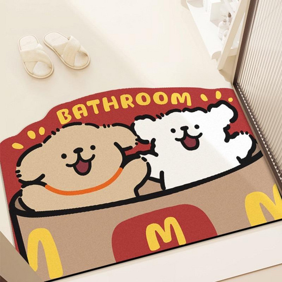 KOREA ME พรมเช็ดเท้านำเข้าลาย 2BATHROOM