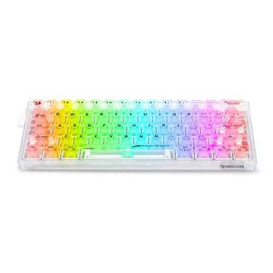 Redragon คีย์บอร์ดเกม K617CT Fizz RGB Crystal Switch (EN/TH)