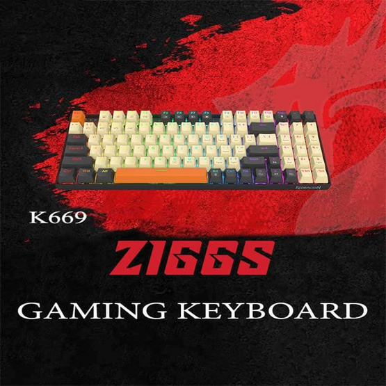 Redragon คีย์บอร์ดเกมไร้สาย K669 Ziggs RGB Red Switch (EN/TH)