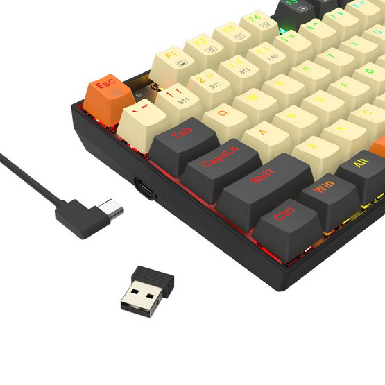 Redragon คีย์บอร์ดเกมไร้สาย K669 Ziggs RGB Red Switch (EN/TH)