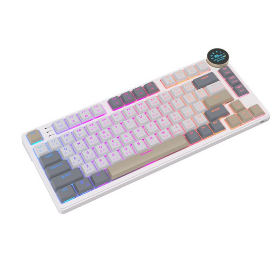 Royal Kludge คีย์บอร์ดเกมไร้สาย RKN80 Pearly Dawn G/K Brown Switch (EN/TH)