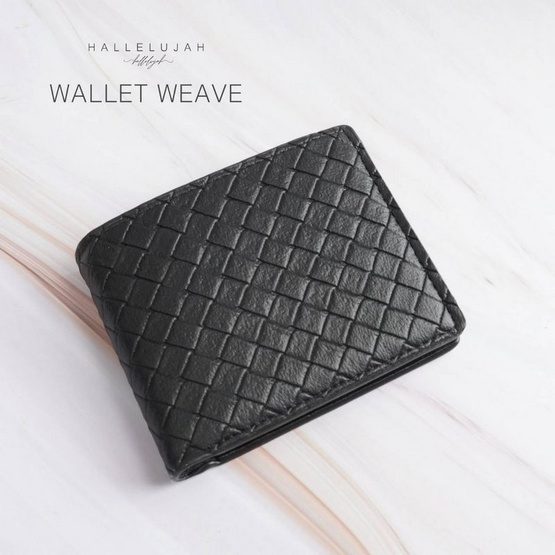 Hallelujah กระเป๋าสตางค์ผู้ชาย หนัง Pu Premium รุ่น Wallet Weave