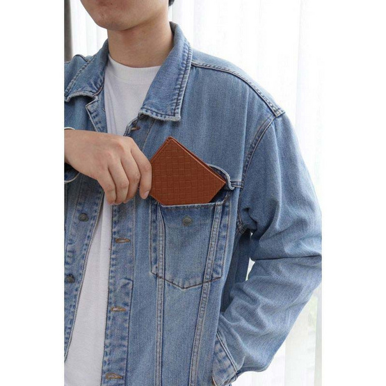 Hallelujah กระเป๋าสตางค์ผู้ชาย หนัง Pu Premium รุ่น Wallet Weave