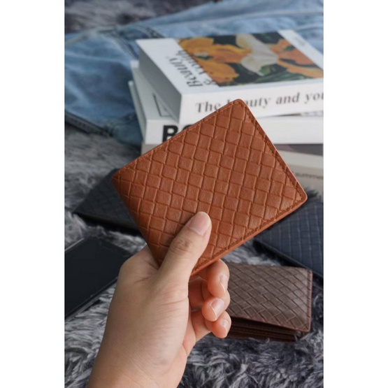 Hallelujah กระเป๋าสตางค์ผู้ชาย หนัง Pu Premium รุ่น Wallet Weave
