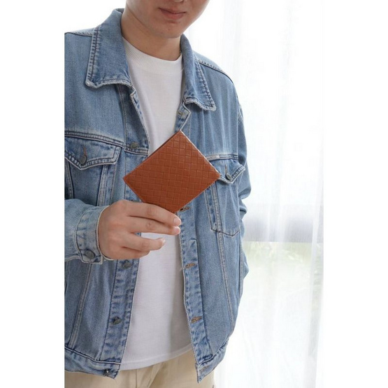 Hallelujah กระเป๋าสตางค์ผู้ชาย หนัง Pu Premium รุ่น Wallet Weave