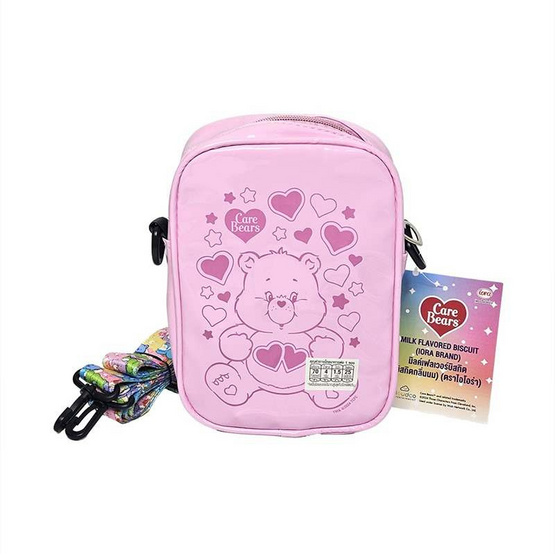 ไอโอร่า บิสกิตกลิ่นนม พร้อมกระเป๋า PU SlingBag CareBears คละลาย 16 กรัม