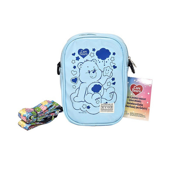 ไอโอร่า บิสกิตกลิ่นนม พร้อมกระเป๋า PU SlingBag CareBears คละลาย 16 กรัม